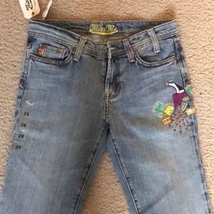 NWT Miss Me bootcut jeans with embroidery